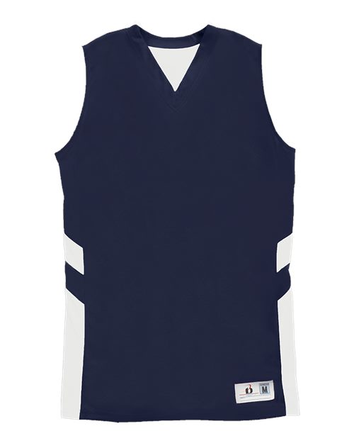 Alleson Athletic Women's B-Pivot Reversible Tank Top - Navy/ White