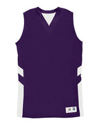 Alleson Athletic Women's B-Pivot Reversible Tank Top - Purple/ White