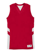 Alleson Athletic Women's B-Pivot Reversible Tank Top - Red/ White