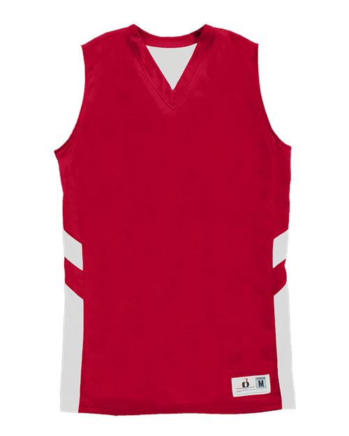Alleson Athletic Women's B-Pivot Reversible Tank Top - Red/ White