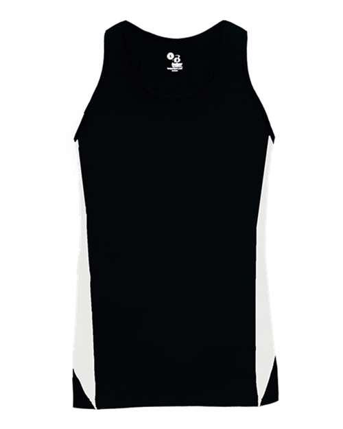 Alleson Athletic Women's Stride Singlet - Black/ White