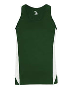 Alleson Athletic Women's Stride Singlet - Forest/ White