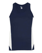 Alleson Athletic Women's Stride Singlet - Navy/ White
