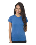 Bayside Women's USA-Made Fine Jersey T-Shirt - Heather Royal