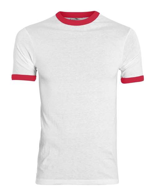 Augusta Sportswear Youth Ringer T-Shirt - White/ Red