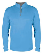 Badger Youth B-Core Quarter-Zip Pullover - Columbia Blue/ Graphite