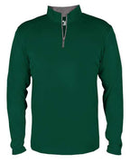 Badger Youth B-Core Quarter-Zip Pullover - Forest/ Graphite