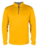 Badger Youth B-Core Quarter-Zip Pullover - Gold/ Graphite