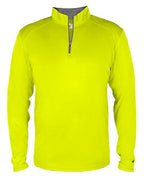 Badger Youth B-Core Quarter-Zip Pullover - Safety Yellow Green/ Graphite