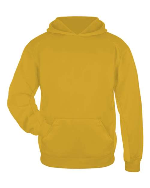 Badger Youth Performance Fleece Hooded Sweatshirt - Gold