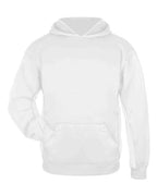 Badger Youth Performance Fleece Hooded Sweatshirt - White