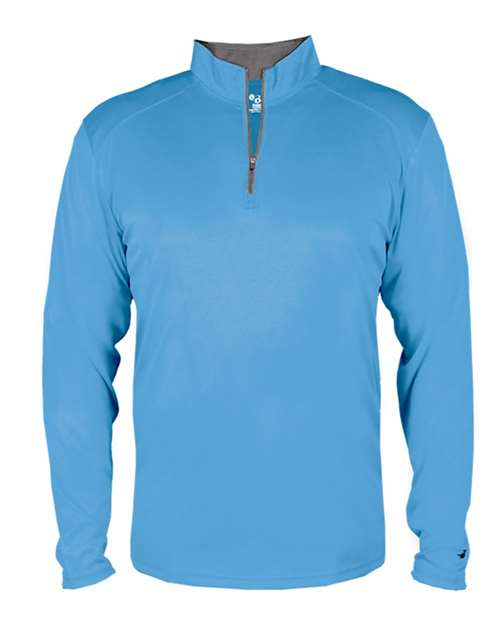 Badger Men's B-Core Quarter-Zip Pullover (Part 1 of 2) - Columbia Blue/ Graphite
