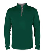 Badger Men's B-Core Quarter-Zip Pullover (Part 1 of 2) - Forest/ Graphite