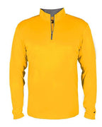 Badger Men's B-Core Quarter-Zip Pullover (Part 1 of 2) - Gold/ Graphite