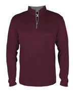 Badger Men's B-Core Quarter-Zip Pullover (Part 1 of 2) - Maroon/ Graphite