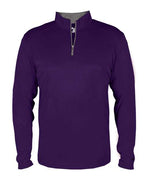 Badger Men's B-Core Quarter-Zip Pullover (Part 1 of 2) - Purple/ Graphite