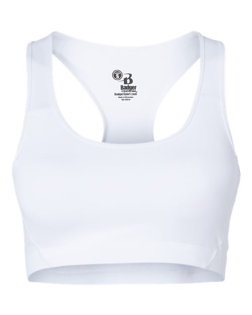 Badger Women's B-Sport Bra Top - White