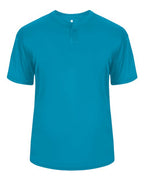 Alleson Athletic Men's B-Core Placket Jersey (Part 1 of 2) - Electric Blue