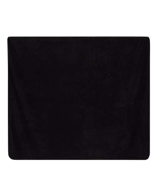 Alpine Fleece Polyester/Nylon Picnic Blanket - Black