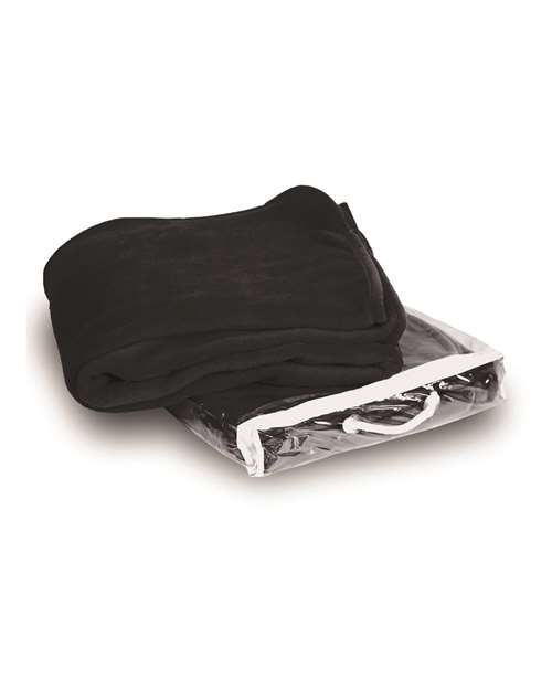 Alpine Fleece Micro Coral Fleece Blanket - Black