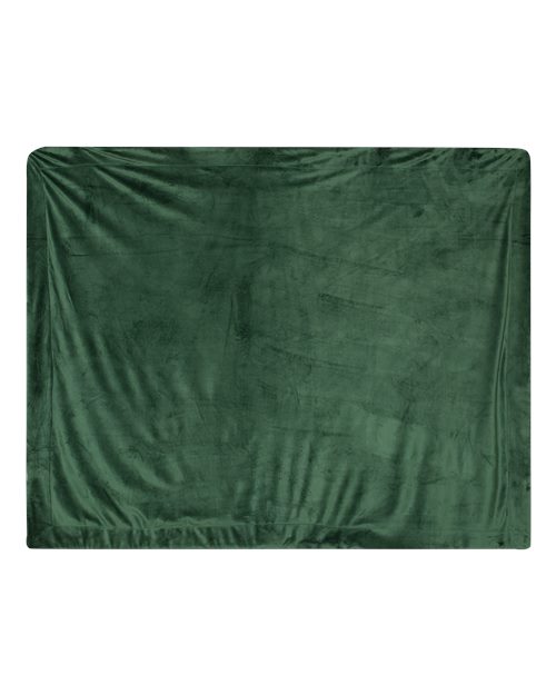 Alpine Fleece Micro Mink Sherpa Blanket - Forest