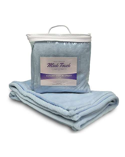 Alpine Fleece Mink Touch Luxury Baby Blanket - Baby Blue