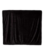 Alpine Fleece Oversized Mink Sherpa Blanket - Black
