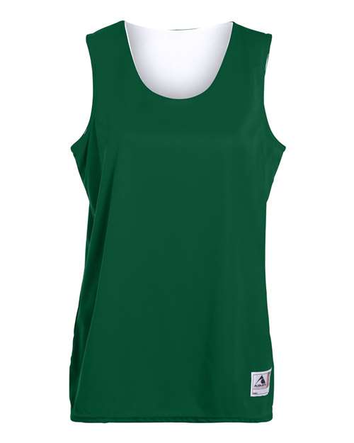 Augusta Sportswear Women's Reversible Wicking Tank Top - Dark Green/ White