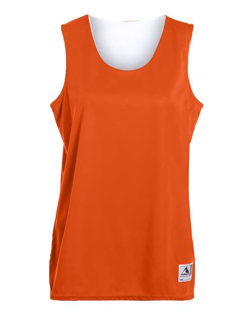 Augusta Sportswear Women's Reversible Wicking Tank Top - Orange/ White