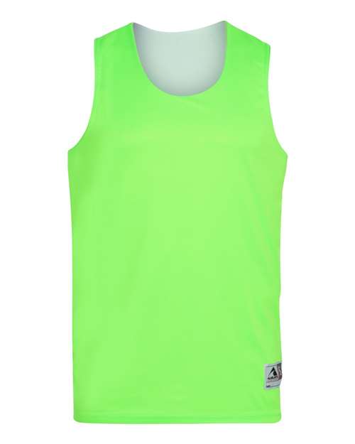 Augusta Sportswear Youth Reversible Wicking Tank Top - Lime/ White