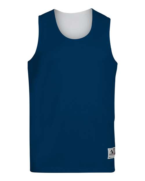 Augusta Sportswear Youth Reversible Wicking Tank Top - Navy/ White