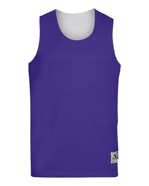 Augusta Sportswear Youth Reversible Wicking Tank Top - Purple/ White