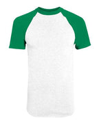Augusta Sportswear Unisex Raglan Baseball Jersey - White/ Kelly
