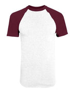 Augusta Sportswear Unisex Raglan Baseball Jersey - White/ Maroon