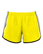 Augusta Sportswear Women's Pulse Team Running Shorts - Power Yellow/ White/ Black