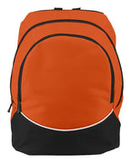Augusta Sportswear Tri-Color Backpack - Orange/ Black/ White