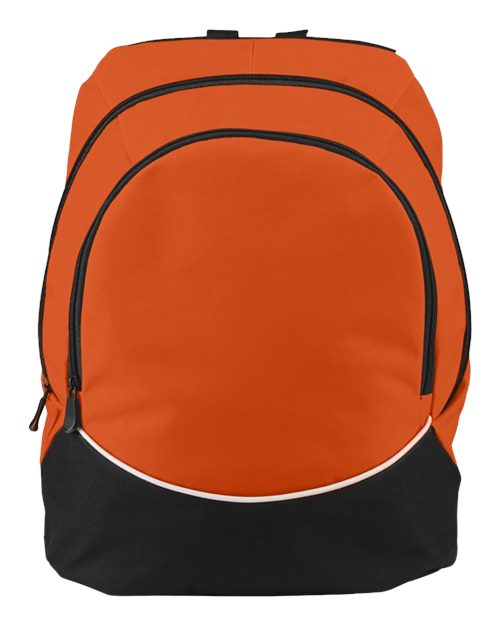 Augusta Sportswear Tri-Color Backpack - Orange/ Black/ White
