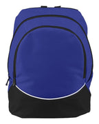 Augusta Sportswear Tri-Color Backpack - Purple/ Black/ White