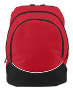 Augusta Sportswear Tri-Color Backpack - Red/ Black/ White