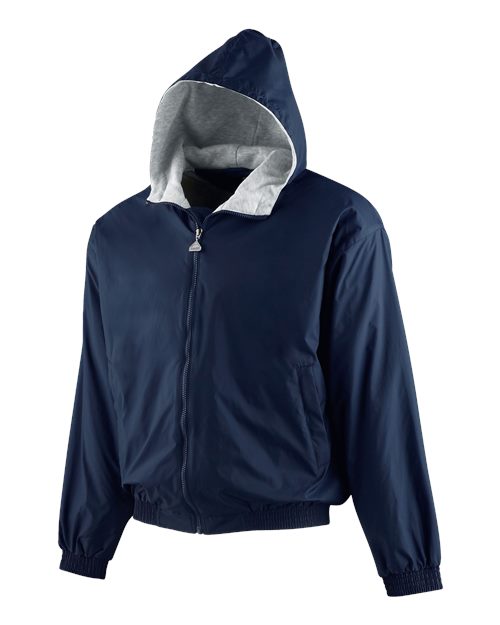 Augusta Sportswear Youth Hooded Taffeta Jacket - Navy