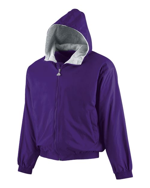 Augusta Sportswear Youth Hooded Taffeta Jacket - Purple