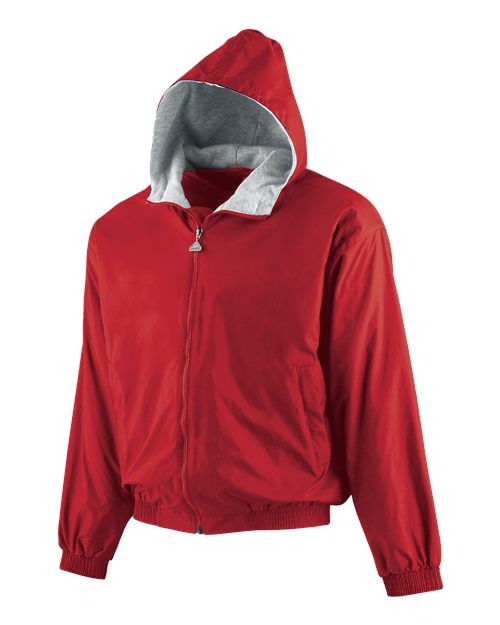 Augusta Sportswear Youth Hooded Taffeta Jacket - Red