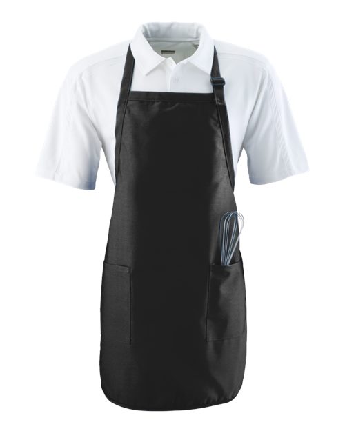 Augusta Sportswear Full Length Apron with Pockets - Black