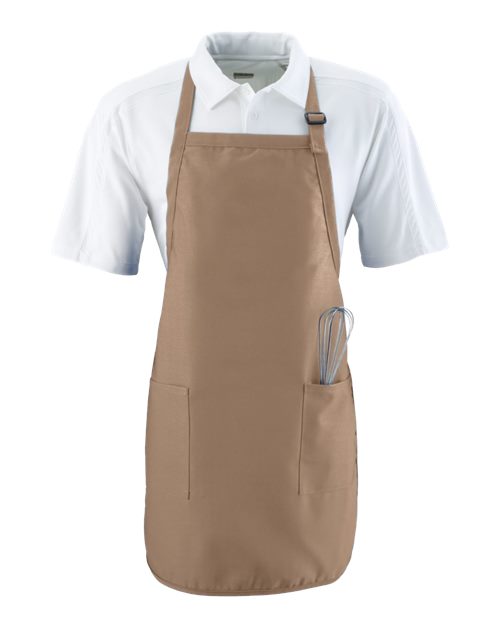 Augusta Sportswear Full Length Apron with Pockets - Khaki