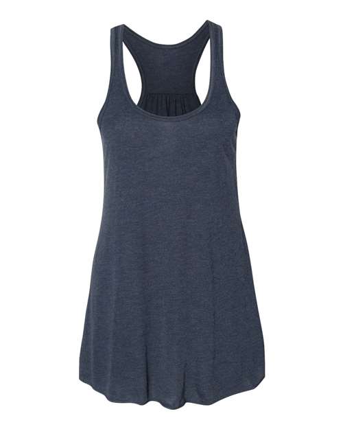 BELLA + CANVAS Women's Flowy Racerback Tank - Heather Navy
