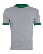 Augusta Sportswear Unisex 50/50 Ringer T-Shirt (Part 1 of 2) - Athletic Heather/ Dark Green
