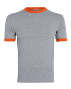 Augusta Sportswear Unisex 50/50 Ringer T-Shirt (Part 1 of 2) - Athletic Heather/ Orange