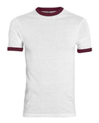 Augusta Sportswear Unisex 50/50 Ringer T-Shirt (Part 2 of 2) - White/ Maroon
