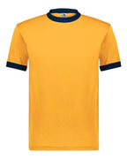 Augusta Sportswear Unisex 50/50 Ringer T-Shirt (Part 1 of 2) - Gold/ Navy