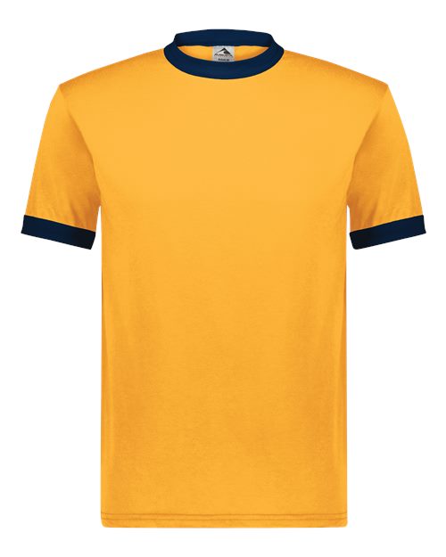 Augusta Sportswear Unisex 50/50 Ringer T-Shirt (Part 1 of 2) - Gold/ Navy